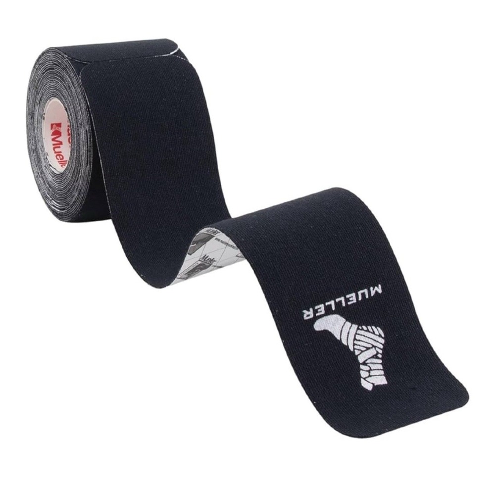 Mueller Pre-Cut Kinesiology Tape: 2 in. x 9.7 in. strip / 20-pack (Black)